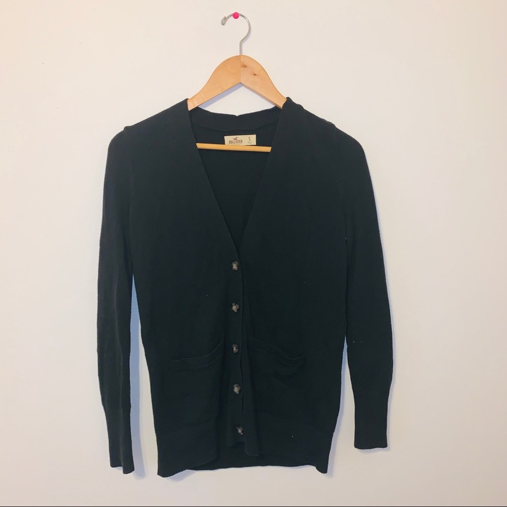 {Hollister} Longline Fitted Button Down Cardigan
